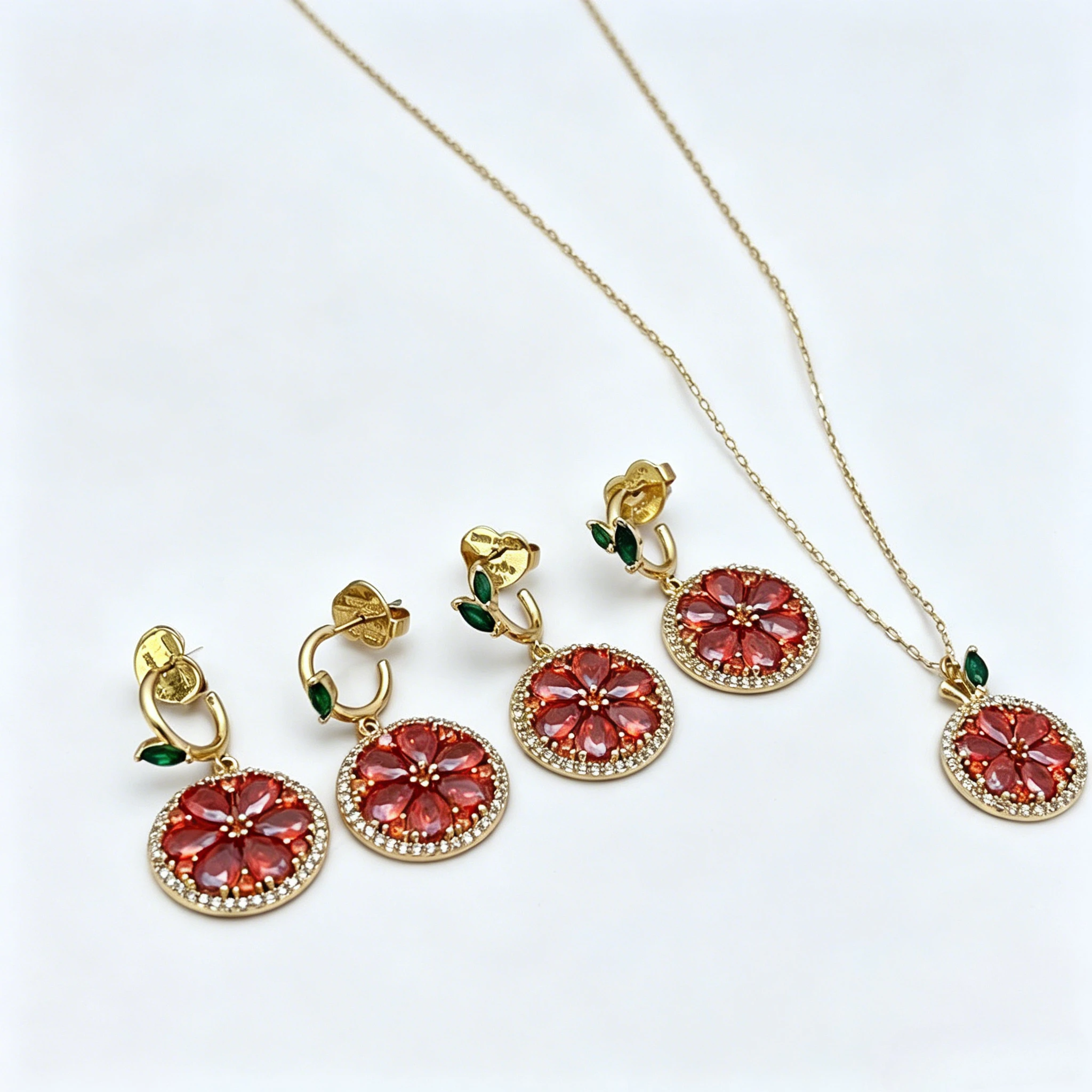 VKVVA Minimalist Orange Fruit Jewelry Set,Shiny Cubic Zircon Inlaid Earrings Necklace Bracelet for Women Daily Wear Jewelry
VKVVA Minimalist Orange Fruit Jewelry Set,Shiny Cubic Zircon Inlaid Earrings Necklace Bracelet for Women Daily Wear Jewelry