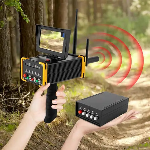 Detector de metales subterráneo, buscador de oro con pantalla HD Escáner de metales profesional de 3248 pies. Alcance de detección 52,5 pies