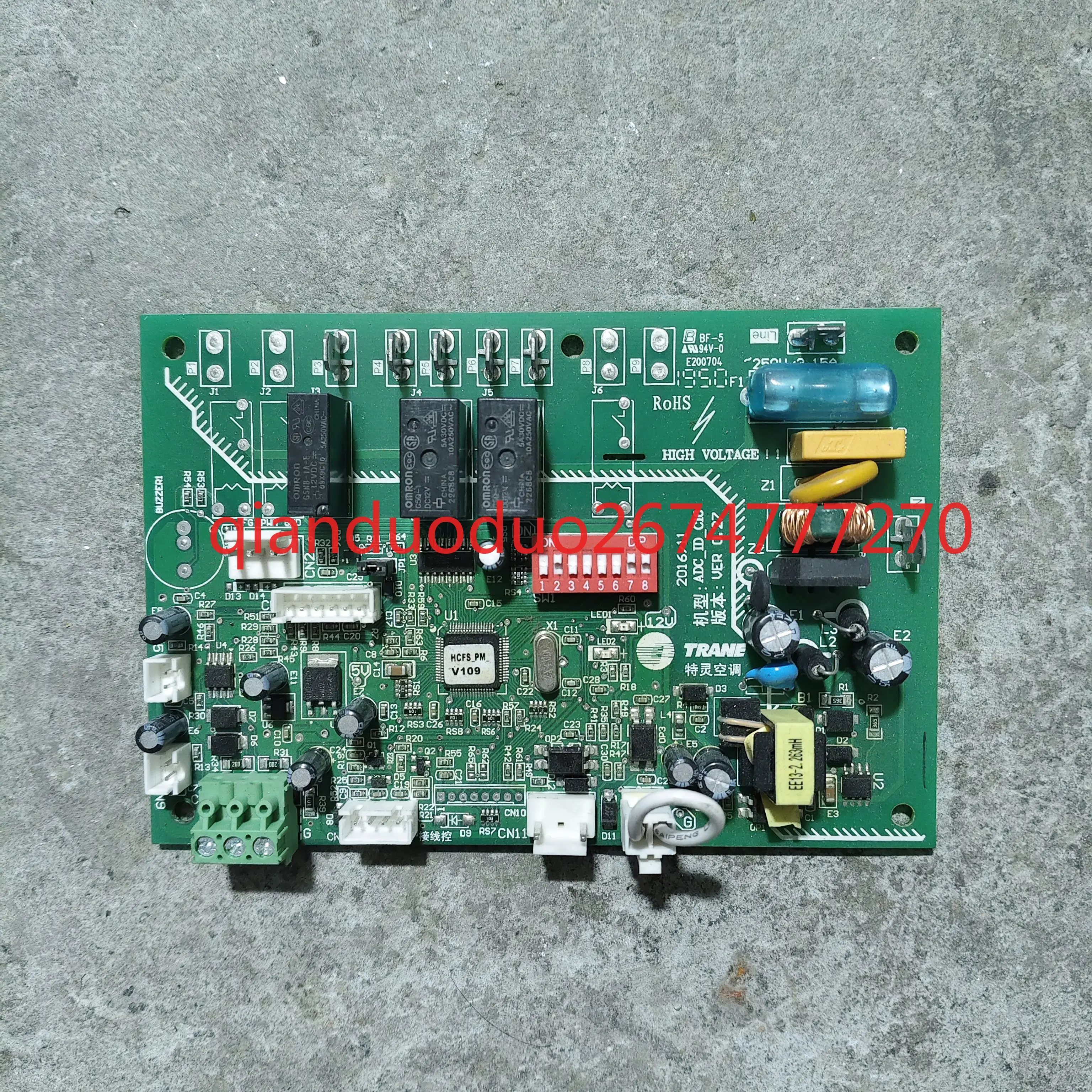 Подходит для основной платы кондиционера Trane TM86, соответствующей HFCS-ID-C16V102 ADC-ID-C16, основной платы управления
Подходит для основной платы кондиционера Trane TM86, соответствующей HFCS-ID-C16V102 ADC-ID-C16, основной платы управления