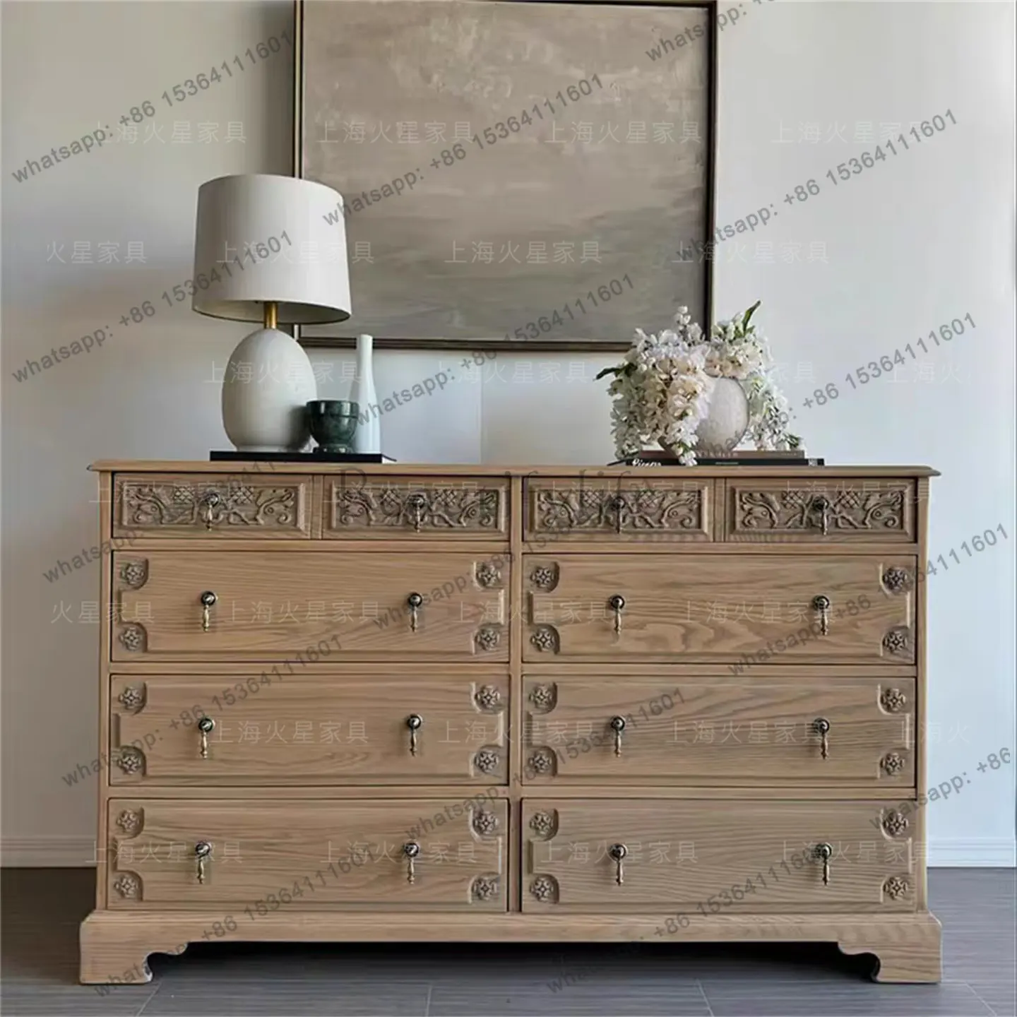 LXMedieval solid wood porch cabinet, living room foyer decoration, French retro wall storage cabinet
LXMedieval solid wood porch cabinet, living room foyer decoration, French retro wall storage cabinet