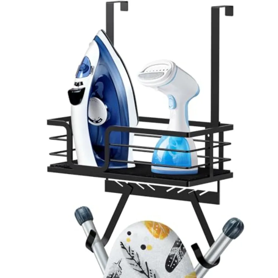 Over the Door/Wall Mount Ironing Board Hanger, Laundry Room Iron and Ironing Board Caddy Storage for Water Mister, Fabric Spray
Over the Door/Wall Mount Ironing Board Hanger, Laundry Room Iron and Ironing Board Caddy Storage for Water Mister, Fabric Spray