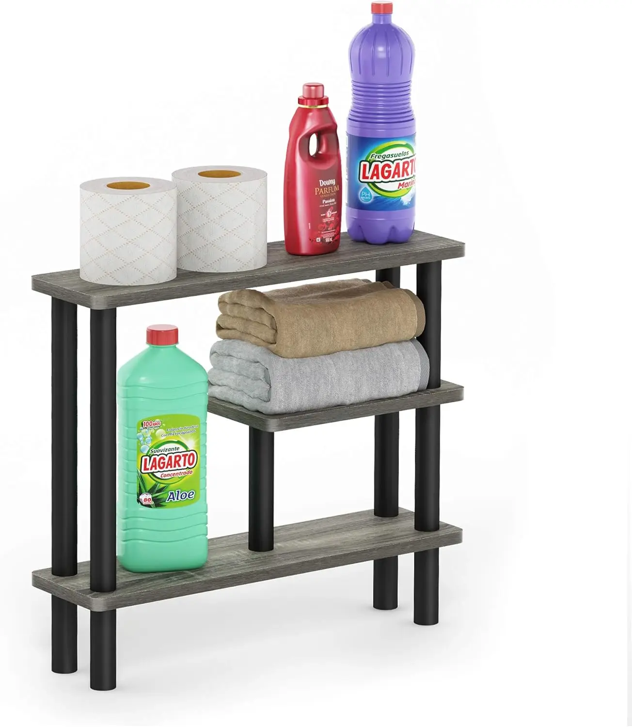 Тонкая компактная полка для хранения Turn-N-Tube, французский дуб серый/черный
Тонкая компактная полка для хранения Turn-N-Tube, французский дуб серый/черный