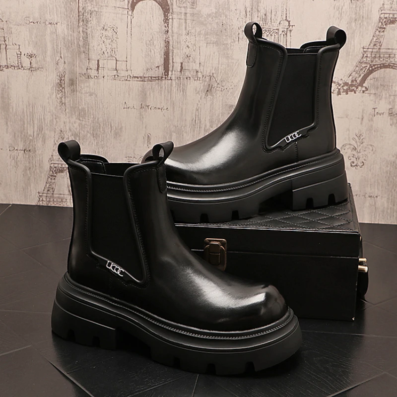 New Arrival Men Fashion Casual British Style Slip on Chelsea Boots Spring Autumn Luxury Designer Trending Thick Bottom Sneakers
New Arrival Men Fashion Casual British Style Slip on Chelsea Boots Spring Autumn Luxury Designer Trending Thick Bottom Sneakers