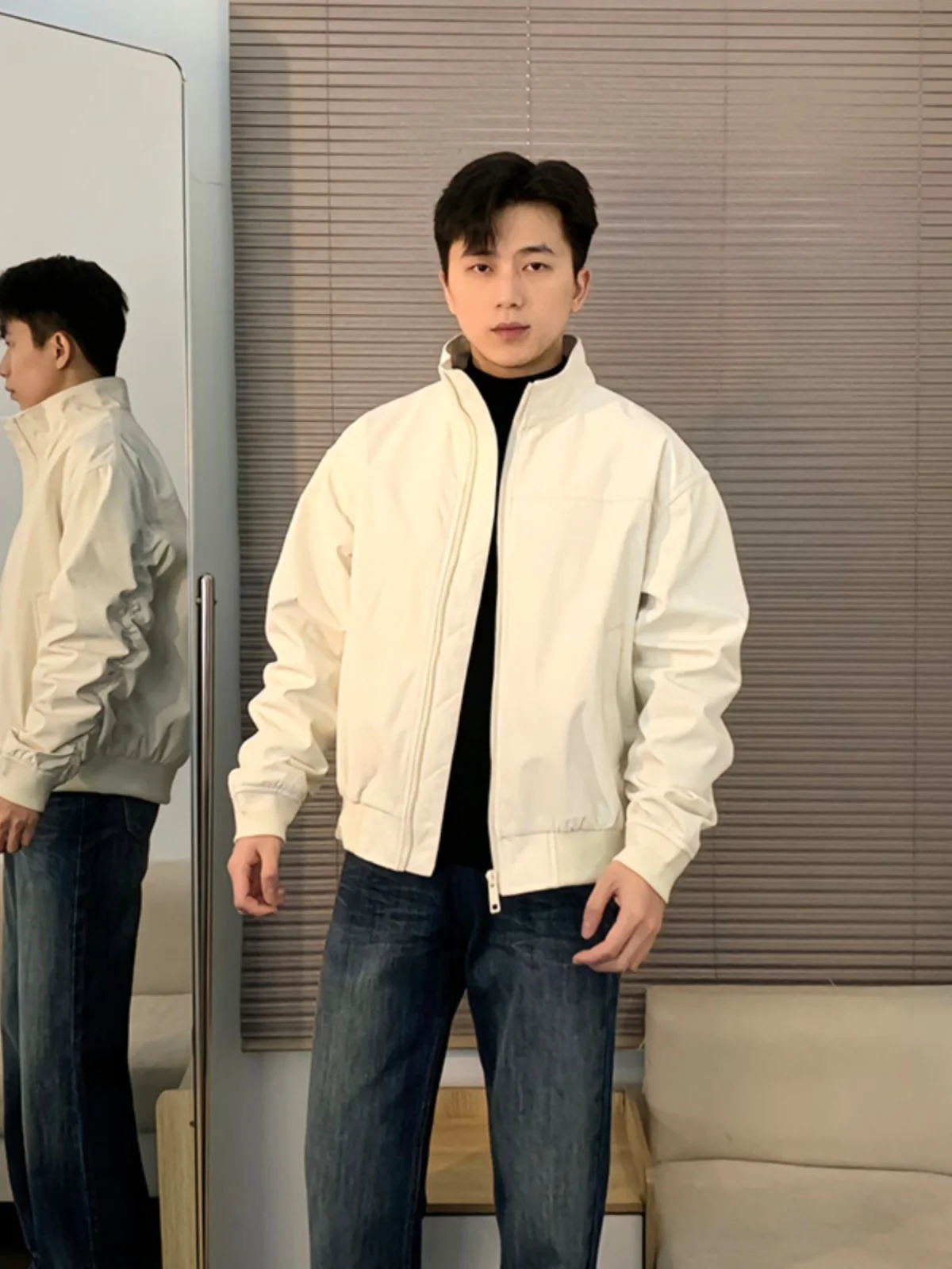 GTLA Men's Short Stand Collar Pilot Jacket Spring New Three-Proof Flyer Coat Cleanfit Youthful Polyester Fiber Zipper Closure
GTLA Men's Short Stand Collar Pilot Jacket Spring New Three-Proof Flyer Coat Cleanfit Youthful Polyester Fiber Zipper Closure