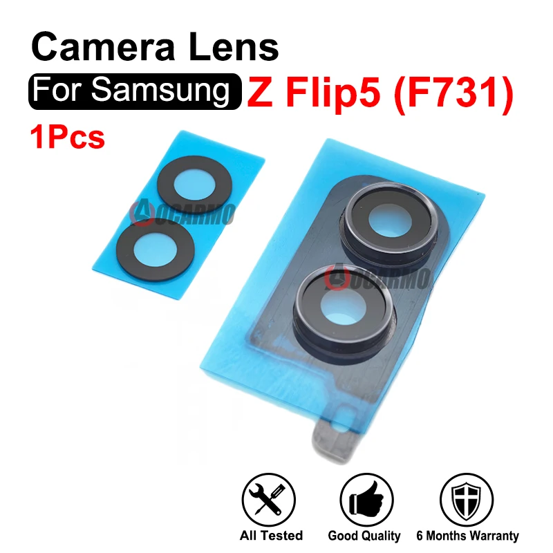 For Samsung Galaxy Z Flip3 F7110 Back Camera Lens And Sticker With Rear Frame Replacement Part