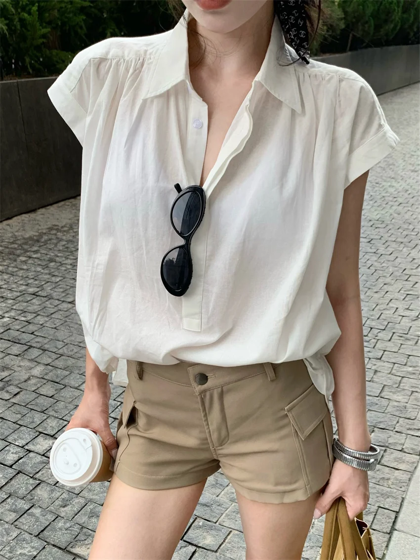Alien Kitty Casual Shirts Women Solid Loose Summer Office Lady Gentle 2024 Work Wear OL Slim High Street Short Sleeve Blusas
Alien Kitty Casual Shirts Women Solid Loose Summer Office Lady Gentle 2024 Work Wear OL Slim High Street Short Sleeve Blusas