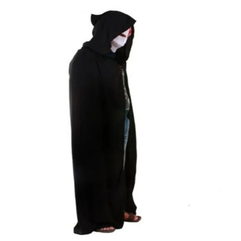 Hooded Cloak Vampire Wicca Robe Medieval Witchcraft Cape Cosplay Halloween Costumes Dress Black 
Hooded Cloak Vampire Wicca Robe Medieval Witchcraft Cape Cosplay Halloween Costumes Dress Black