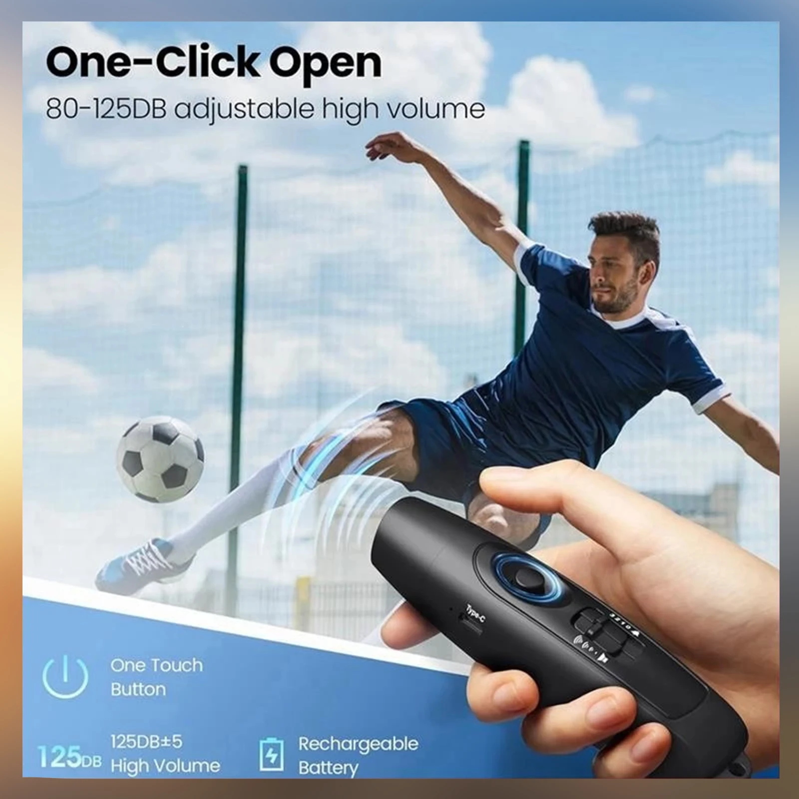 Electronic Air Bear Horn USB Rechargeable Hand Emergency Whistle 120-150dB with LED Safety Light for Hiking Camping Scare Bears
Electronic Air Bear Horn USB Rechargeable Hand Emergency Whistle 120-150dB with LED Safety Light for Hiking Camping Scare Bears