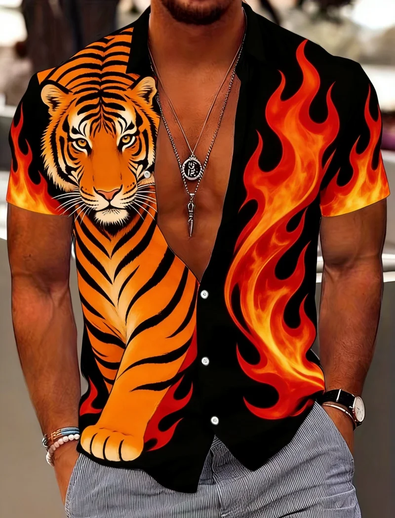 Men's Bold Premium Fierce Bold Wildlife Print Short Sleeve Shirt Casual Fashion For Nightclub And Street Outfits
Men's Bold Premium Fierce Bold Wildlife Print Short Sleeve Shirt Casual Fashion For Nightclub And Street Outfits