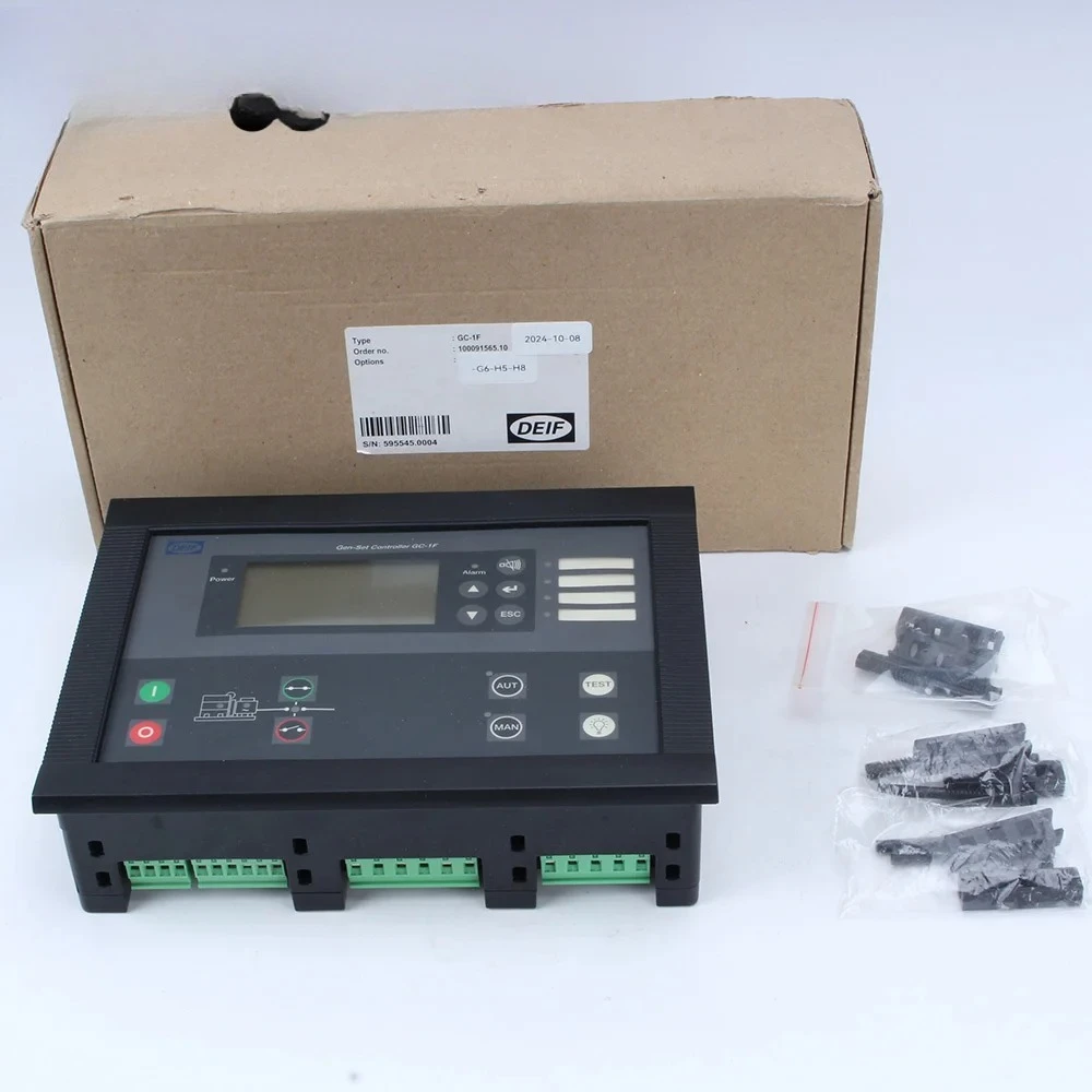 Original DEIF GC-1F Generator Controller flat generator sets remotely with RS-485 Modbus
Original DEIF GC-1F Generator Controller flat generator sets remotely with RS-485 Modbus