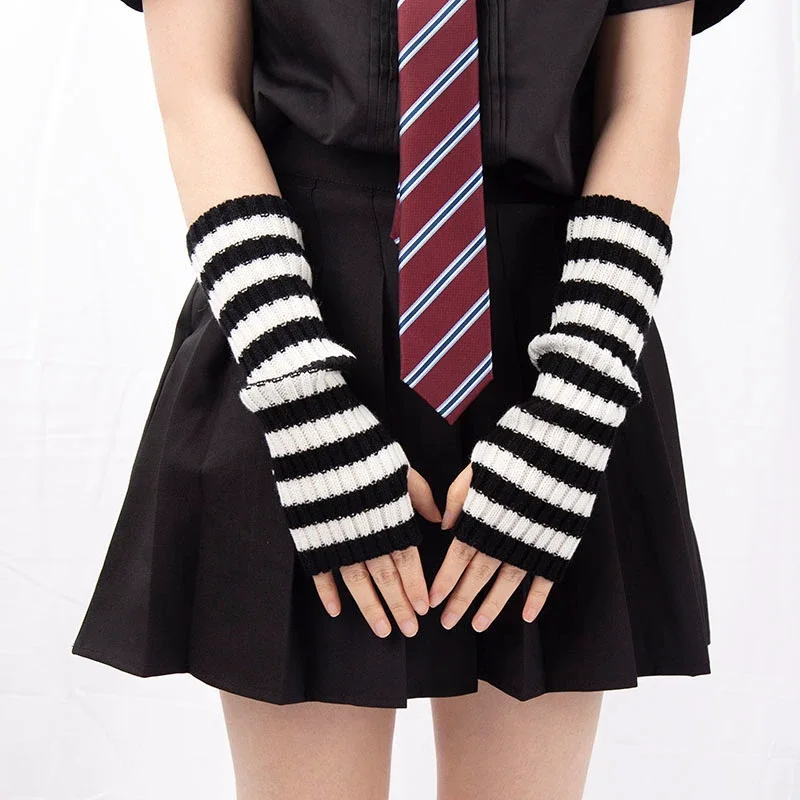 30cm Knitted Thick Striped Arm Sleeves Mid-to-long Length Autumn Warm Half-finger Gloves Students Korean Couples Lolita Sleeves
30cm Knitted Thick Striped Arm Sleeves Mid-to-long Length Autumn Warm Half-finger Gloves Students Korean Couples Lolita Sleeves