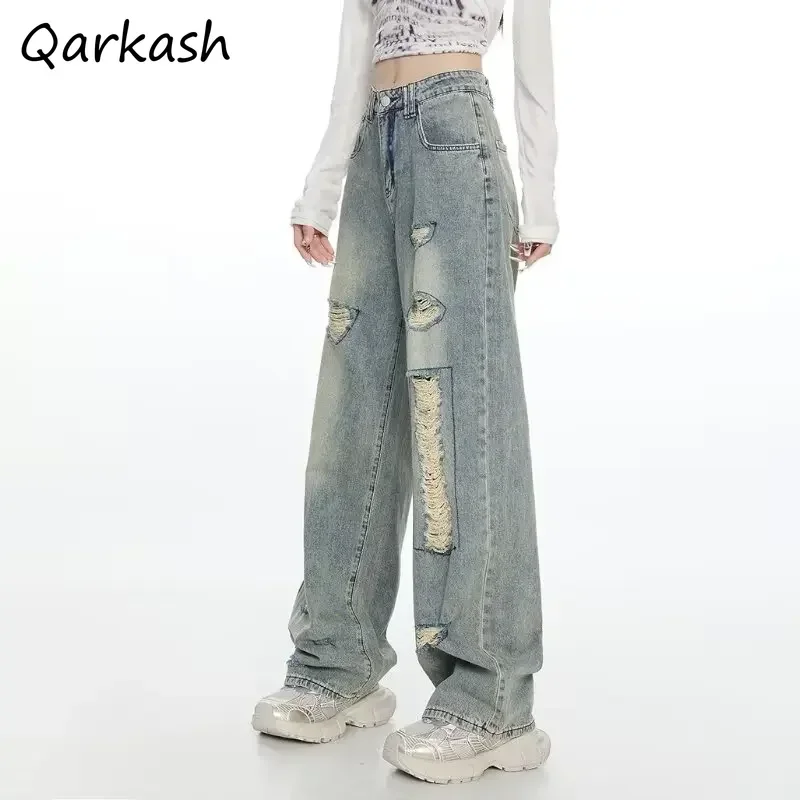 New Jeans Women Washed Vintage Distressed Ripped Cool Girls Autumn Straight Loose High Waist All-match American Street Chic
New Jeans Women Washed Vintage Distressed Ripped Cool Girls Autumn Straight Loose High Waist All-match American Street Chic