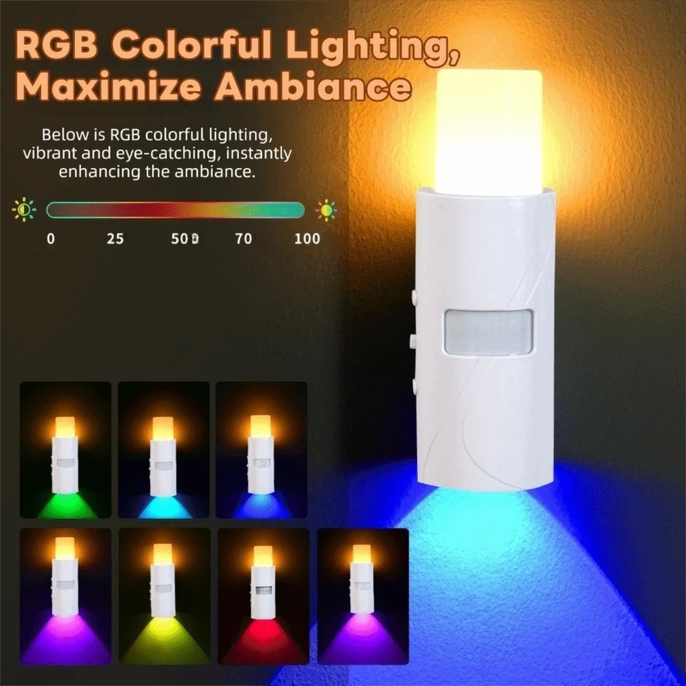 Rechargeable RGB Color Changing LED Wall Light Magnetic Base Dimmable LED Motion Sensor Night Ambient Lighting for 5V1500mAh
Rechargeable RGB Color Changing LED Wall Light Magnetic Base Dimmable LED Motion Sensor Night Ambient Lighting for 5V1500mAh