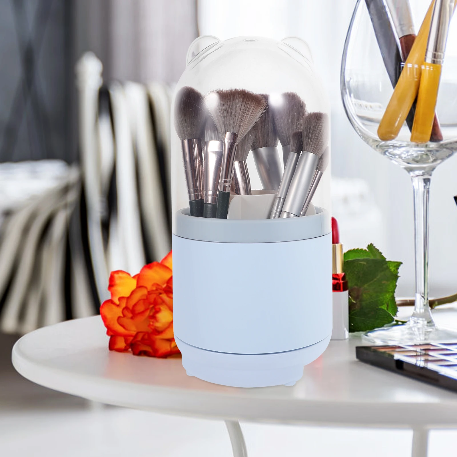 Makeup Pink 360 Rotating Makeup Brush Cup Powder Brush ganizer Lid for Desk Stable Large Capacity Storage Travel
Makeup Pink 360 Rotating Makeup Brush Cup Powder Brush ganizer Lid for Desk Stable Large Capacity Storage Travel