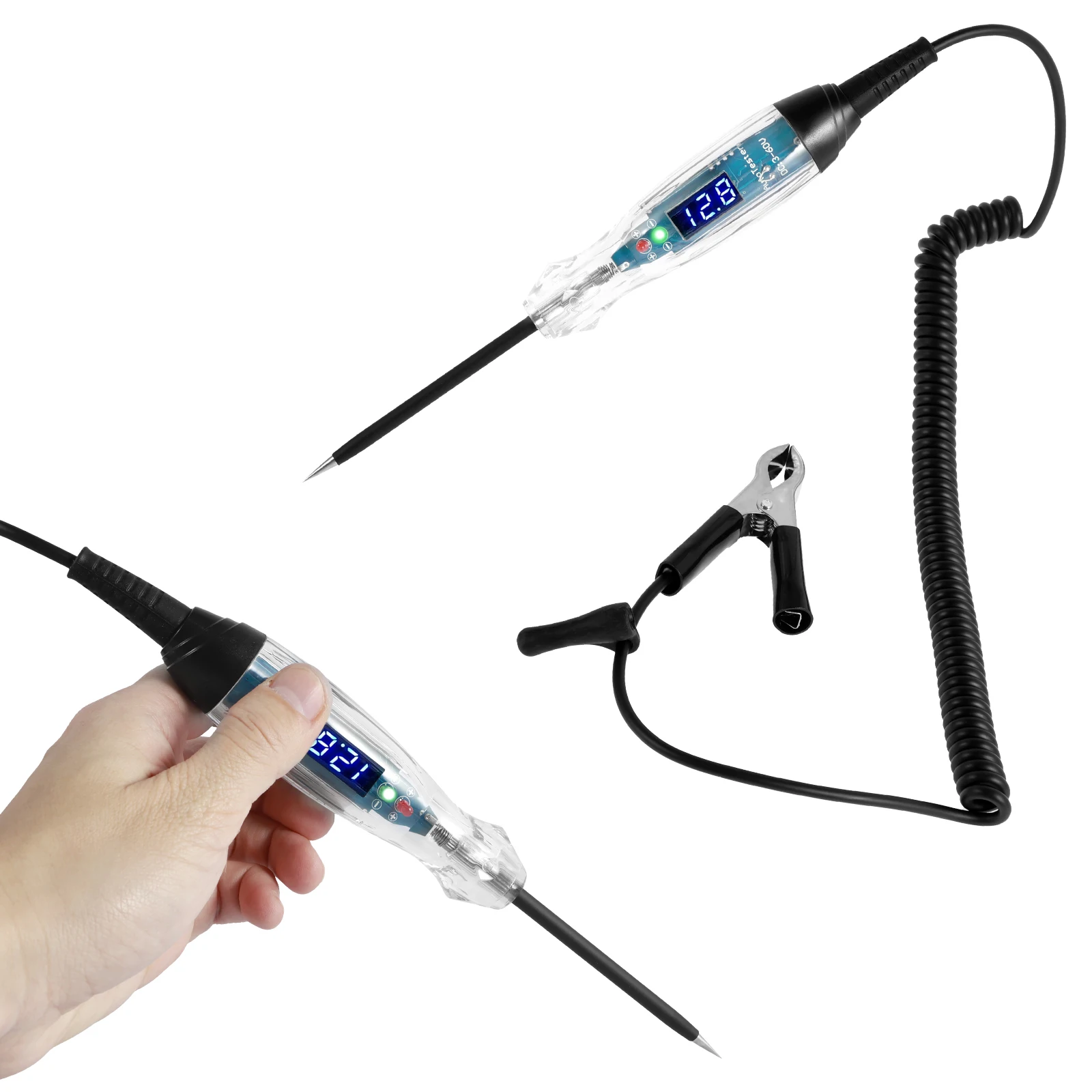 1set/2sets Car Test Light 3-60V DC Professional Digital Car Circuit Tester Portable LED Voltage Tester Safe Car Light Tester
1set/2sets Car Test Light 3-60V DC Professional Digital Car Circuit Tester Portable LED Voltage Tester Safe Car Light Tester
