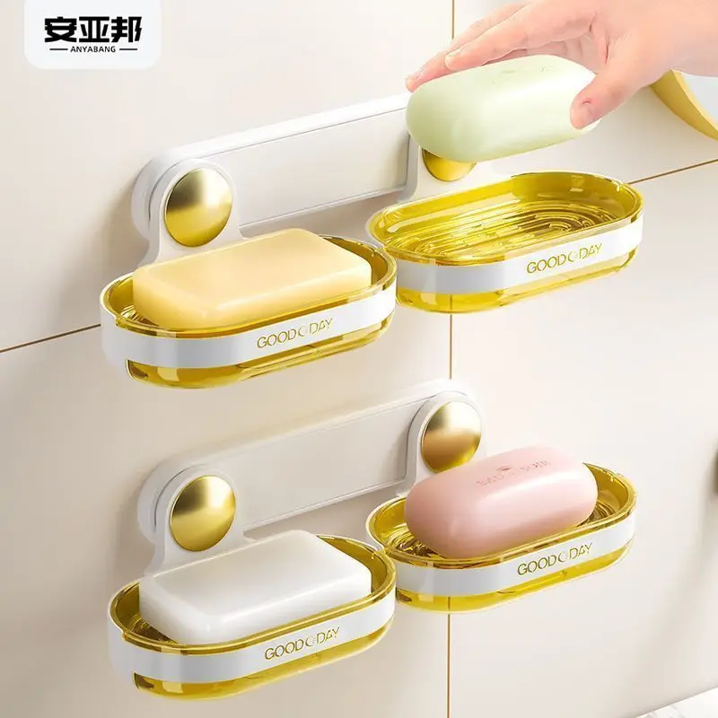Custom Anyabang Soap Holder Wall-Mounted Bathroom Double-Layer Soap Draining Box Household Bathroom Storage Soap Rack
Custom Anyabang Soap Holder Wall-Mounted Bathroom Double-Layer Soap Draining Box Household Bathroom Storage Soap Rack