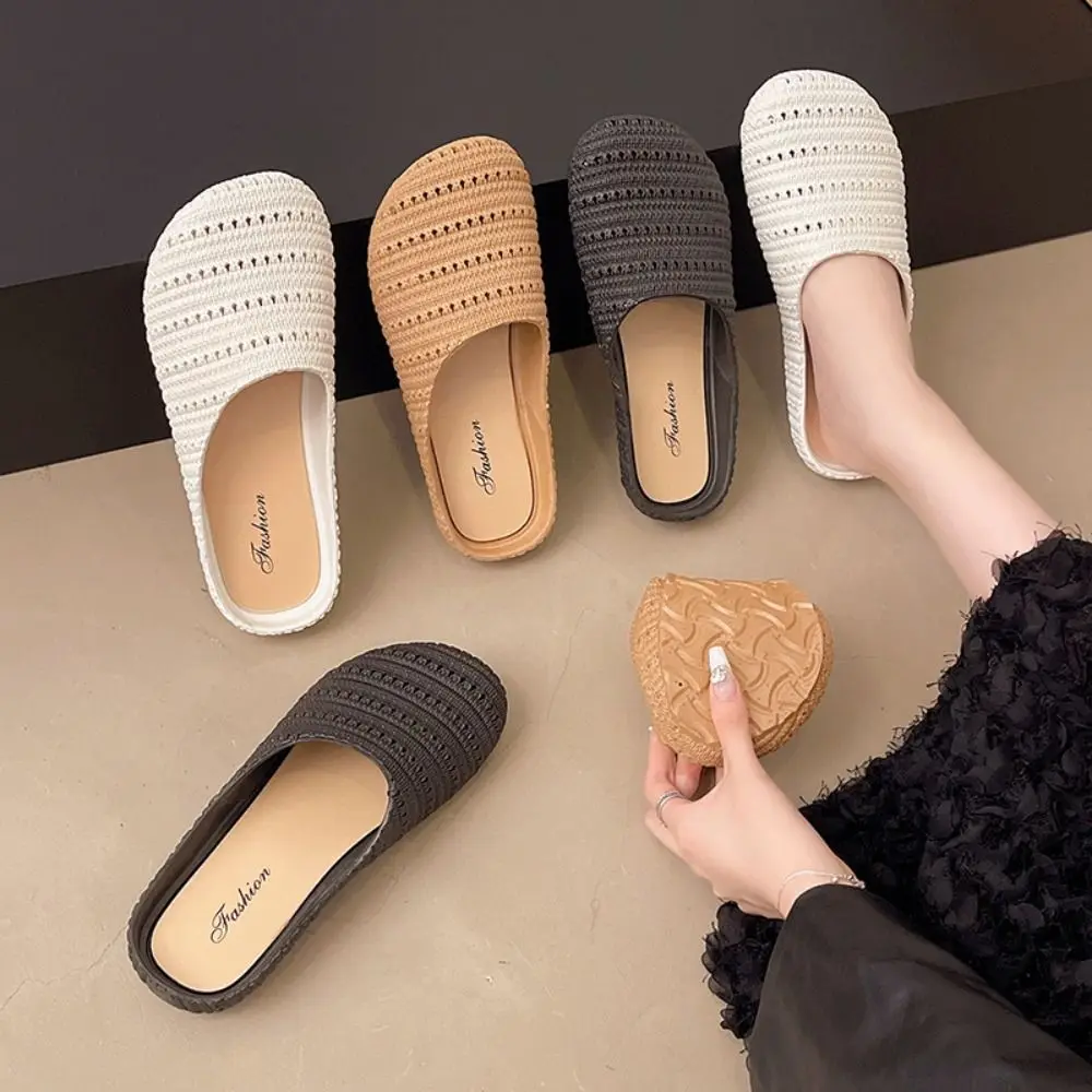 Breathable Baotou Half Slippers Hollow All-Match Flat Bottom Slippers Anti-Slip Lightweight Hand-Woven Slippers Summer Wear
Breathable Baotou Half Slippers Hollow All-Match Flat Bottom Slippers Anti-Slip Lightweight Hand-Woven Slippers Summer Wear