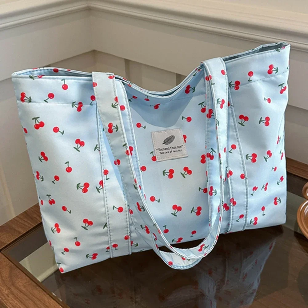 Cute Cherry Print Shoulder Bag Casual Tote Bag Large Capacity Shopping Bag Nylon Aesthetic Handbag Grocery Bags for Women 2025
Cute Cherry Print Shoulder Bag Casual Tote Bag Large Capacity Shopping Bag Nylon Aesthetic Handbag Grocery Bags for Women 2025