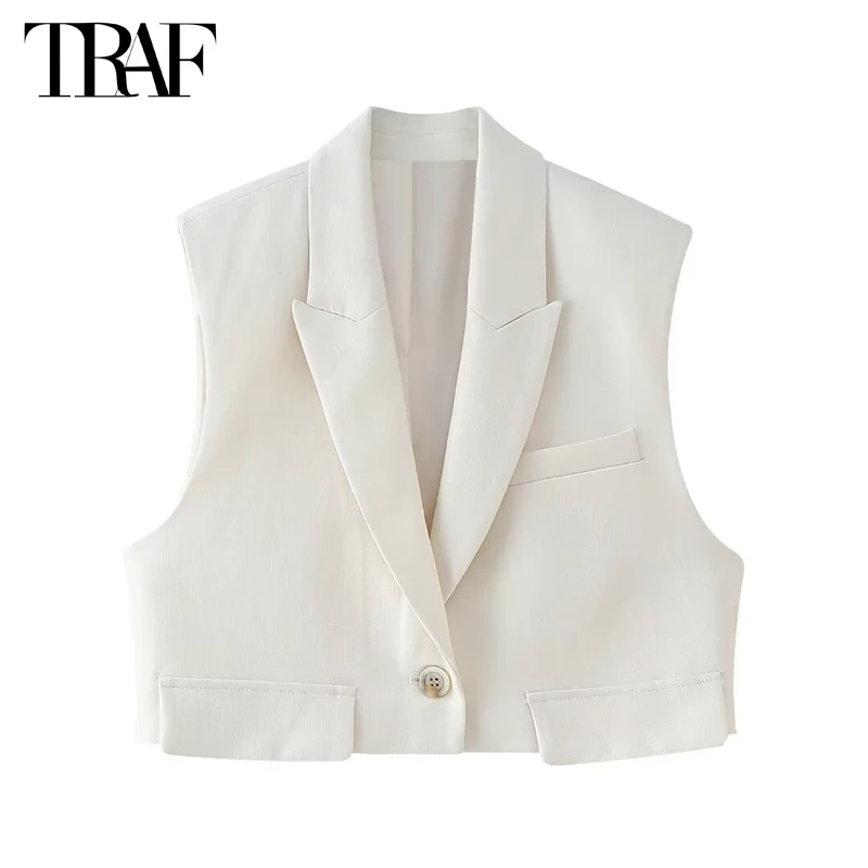 TRAF 2024 Sleeveless Vests for Women Summer Cropped Vest Top Women Streetwear Casual Vest Women Holiday Basic Vest Woman
TRAF 2024 Sleeveless Vests for Women Summer Cropped Vest Top Women Streetwear Casual Vest Women Holiday Basic Vest Woman
