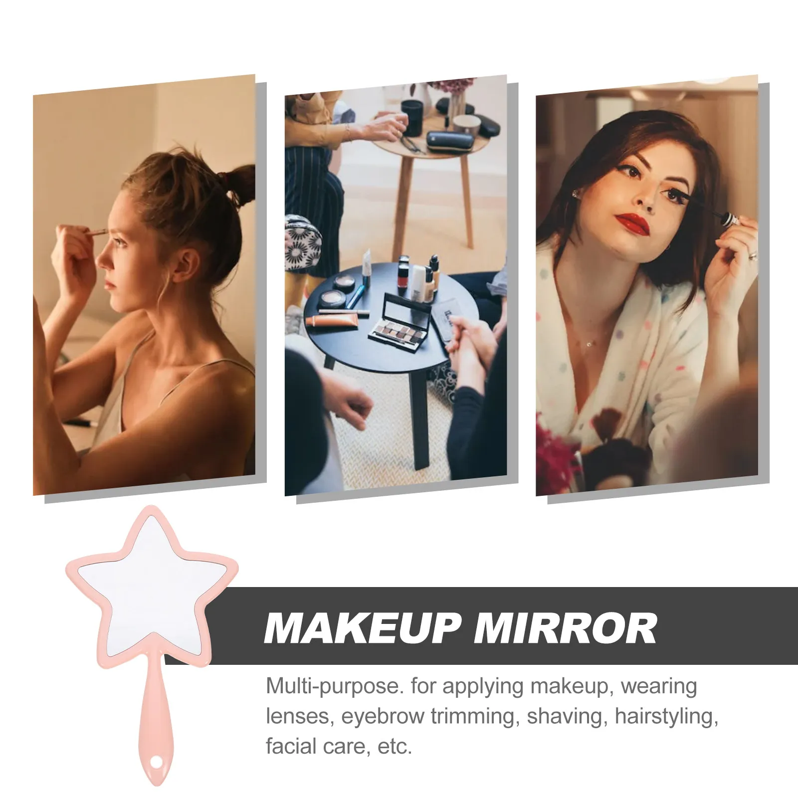 1Pcs Stylish Handheld Mirror Lightweight Mini Makeup Mirror for Bathroom Travel Facial Care Lens Application Birthday
1Pcs Stylish Handheld Mirror Lightweight Mini Makeup Mirror for Bathroom Travel Facial Care Lens Application Birthday