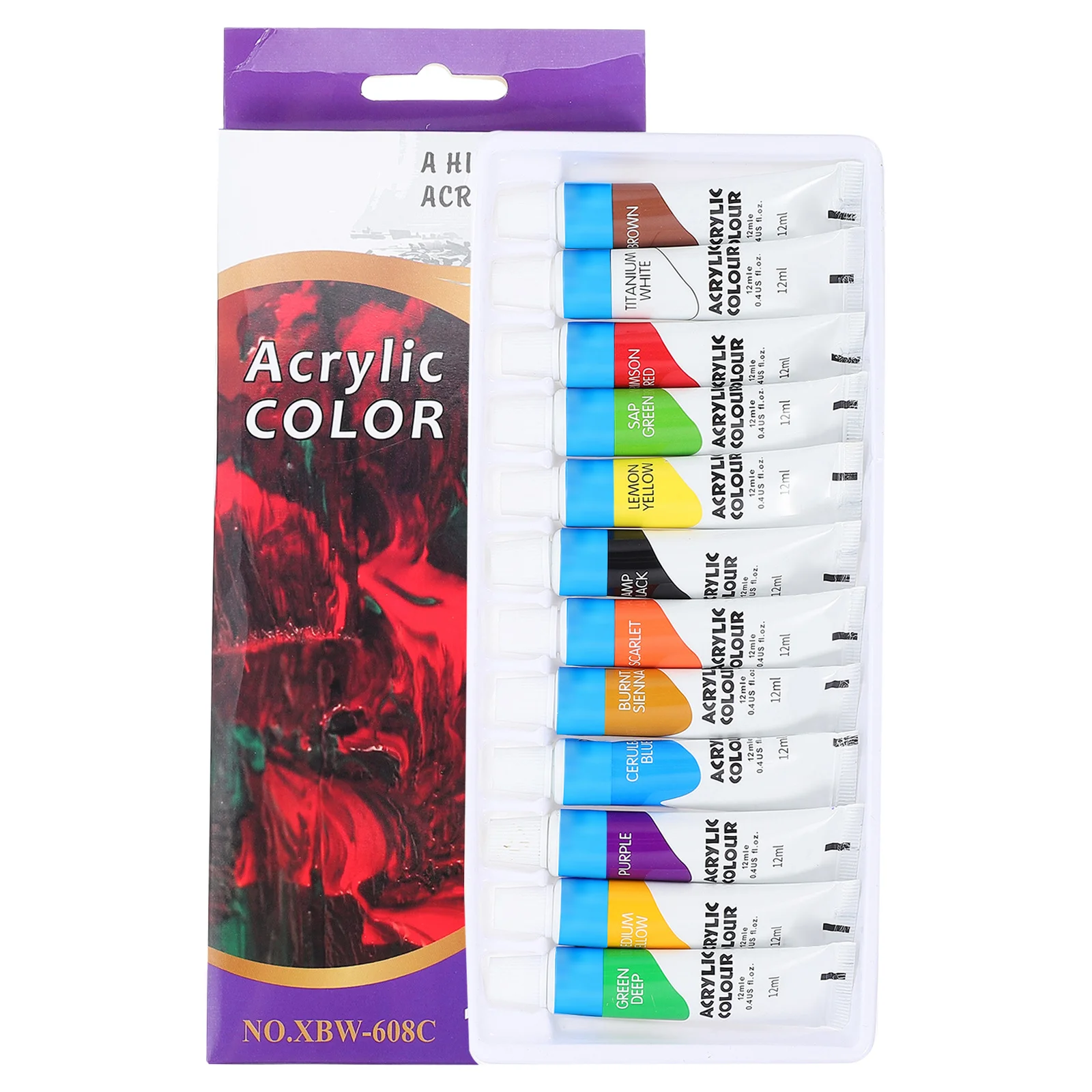 1Set Acrylic Paint Set 12 Colors High Coverage Pigments for DIY Painting Craft Coloring Supplies Acrylic Paint Set
1Set Acrylic Paint Set 12 Colors High Coverage Pigments for DIY Painting Craft Coloring Supplies Acrylic Paint Set