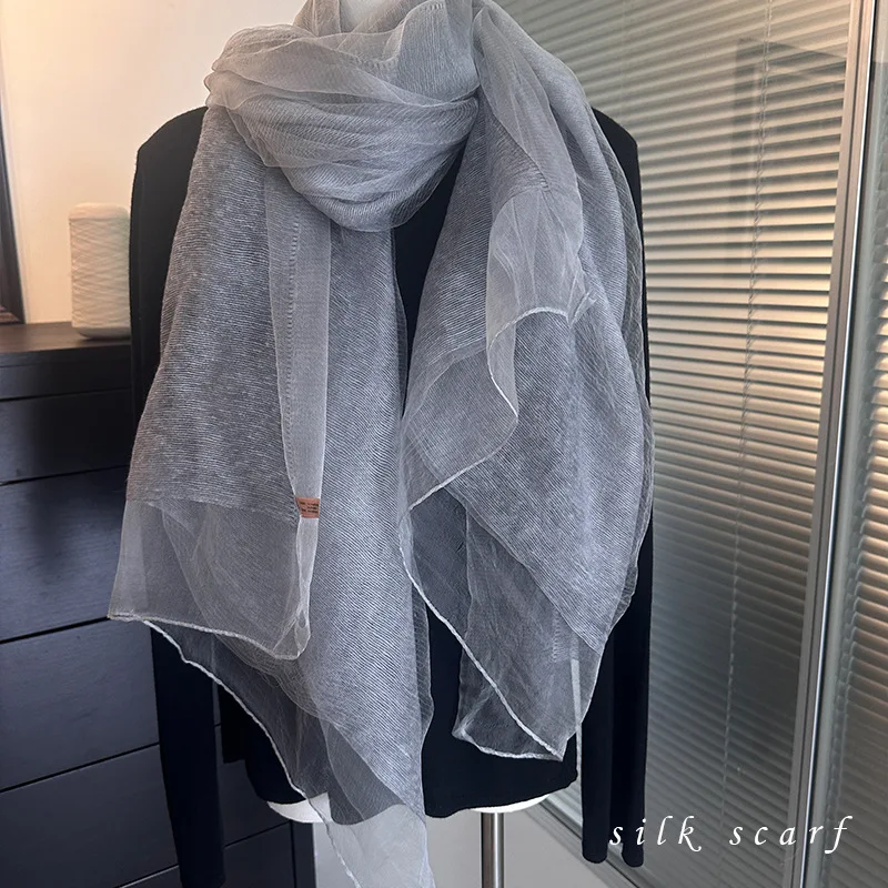 Luxury Double Sided Silk Wool Scarf Elegant Sheer Shawl Wrap Soft Breathable Neck Scarves For Women All Occasions
Luxury Double Sided Silk Wool Scarf Elegant Sheer Shawl Wrap Soft Breathable Neck Scarves For Women All Occasions