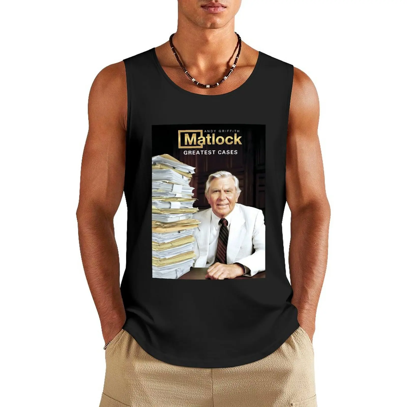 Andy Griffith Ben Matlock Greatest Cases Tank Top Men's sports t-shirt men gym T-shirts men gym clothes men
Andy Griffith Ben Matlock Greatest Cases Tank Top Men's sports t-shirt men gym T-shirts men gym clothes men