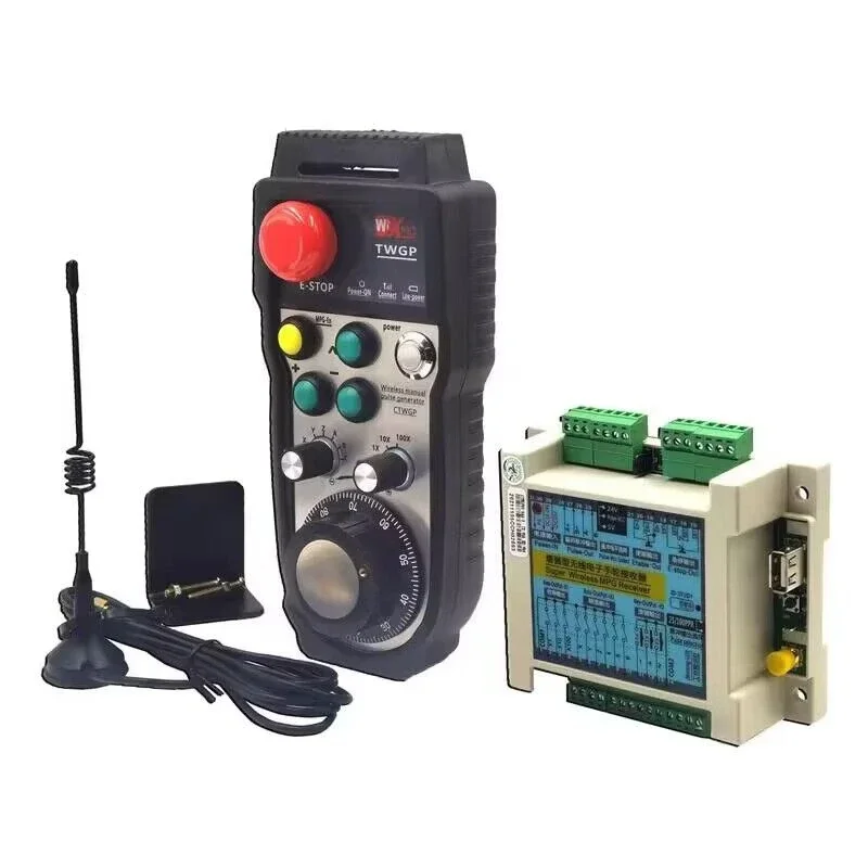 CNC Machine Tool CTWGP 6 axis Wireless MPG Handwheel CNC Remote Controller Manual Pulse Generator for VMC CNC Milling Machine
CNC Machine Tool CTWGP 6 axis Wireless MPG Handwheel CNC Remote Controller Manual Pulse Generator for VMC CNC Milling Machine