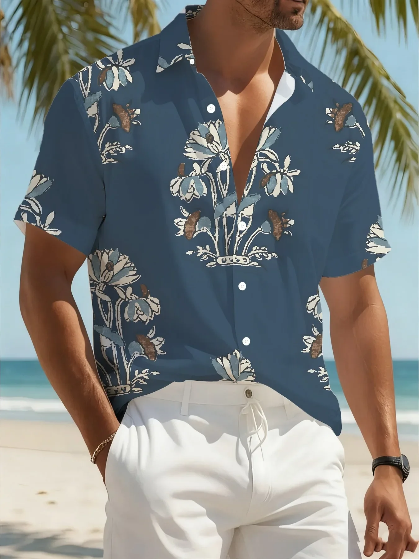 Men's High Street Loose Hawaiian Shirt Summer Man Short Sleeve Fashion Print Casual Street Style Vacation Outfits
Men's High Street Loose Hawaiian Shirt Summer Man Short Sleeve Fashion Print Casual Street Style Vacation Outfits