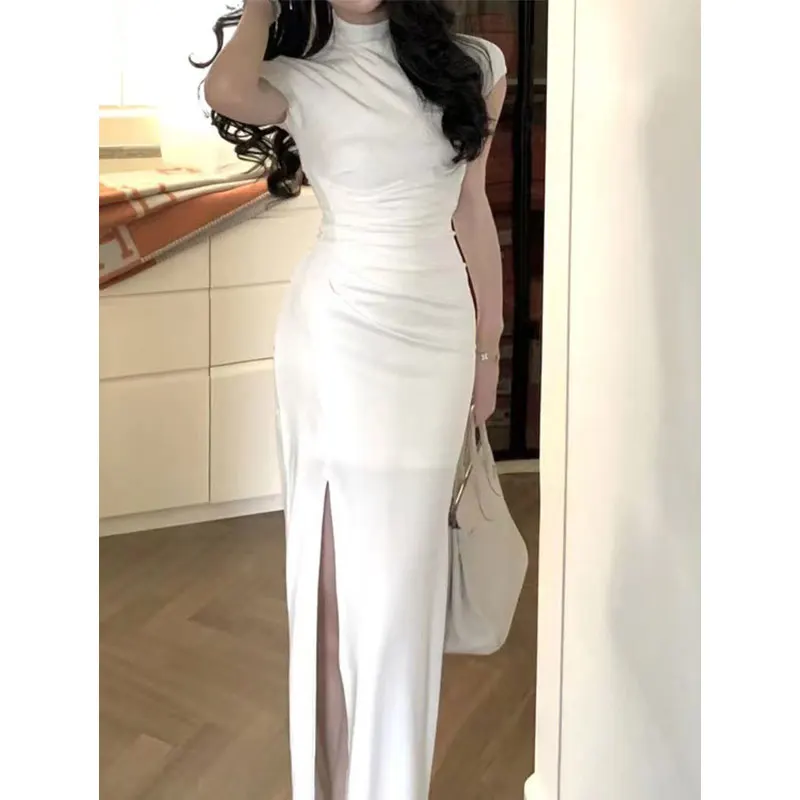 Elegant White Long Dress for Women Short Sleeve Party Split Dress Office Lady Sheath Slim Fit O Neck 2023 New Summer Black Dress
Elegant White Long Dress for Women Short Sleeve Party Split Dress Office Lady Sheath Slim Fit O Neck 2023 New Summer Black Dress