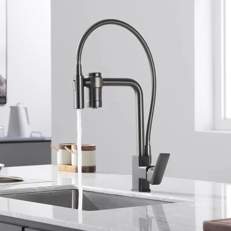 Gray Pull Out Kitchen Faucet Brass Crane For Kitchen Deck Mounted Black Water Filter Tap Sink Faucet Mixer 3 Way Kitchen Faucet
Gray Pull Out Kitchen Faucet Brass Crane For Kitchen Deck Mounted Black Water Filter Tap Sink Faucet Mixer 3 Way Kitchen Faucet