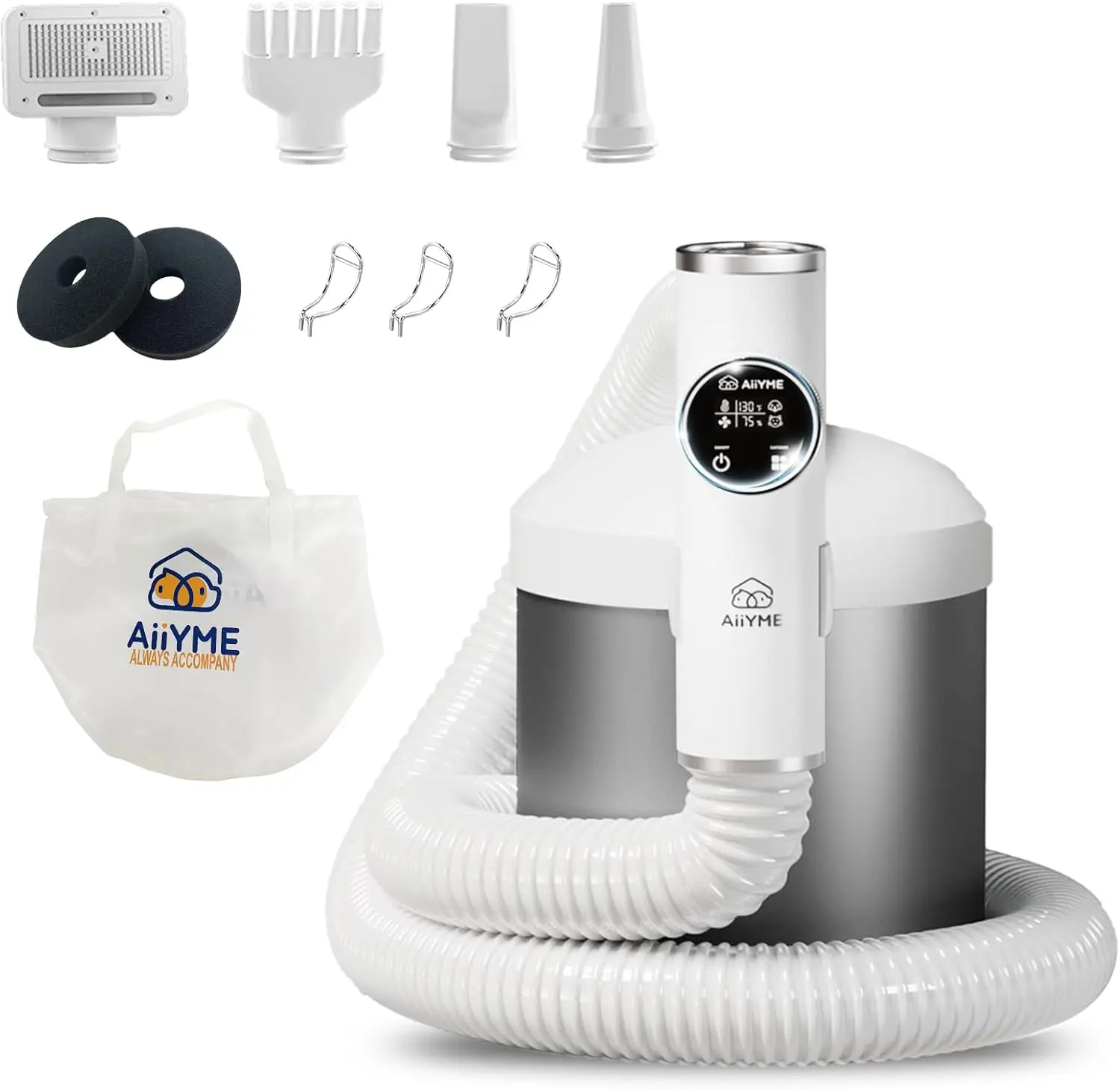 Dog Dryer, Dog Hair Dryer Low Noise with LED Display Adjustable Temperature and Speed Control, Pet Blow Dryer for Pet Groomer G1
Dog Dryer, Dog Hair Dryer Low Noise with LED Display Adjustable Temperature and Speed Control, Pet Blow Dryer for Pet Groomer G1