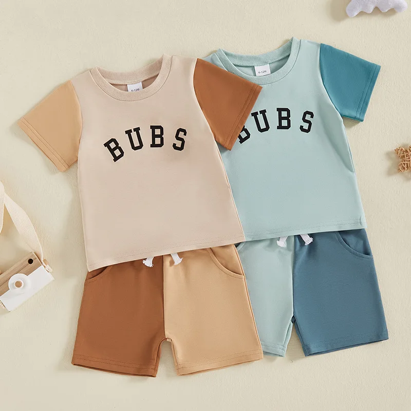 Toddler Boys Summer Shorts Sets Short Sleeve O Neck Letter Print Tops and Contrast Color Shorts Sets
Toddler Boys Summer Shorts Sets Short Sleeve O Neck Letter Print Tops and Contrast Color Shorts Sets