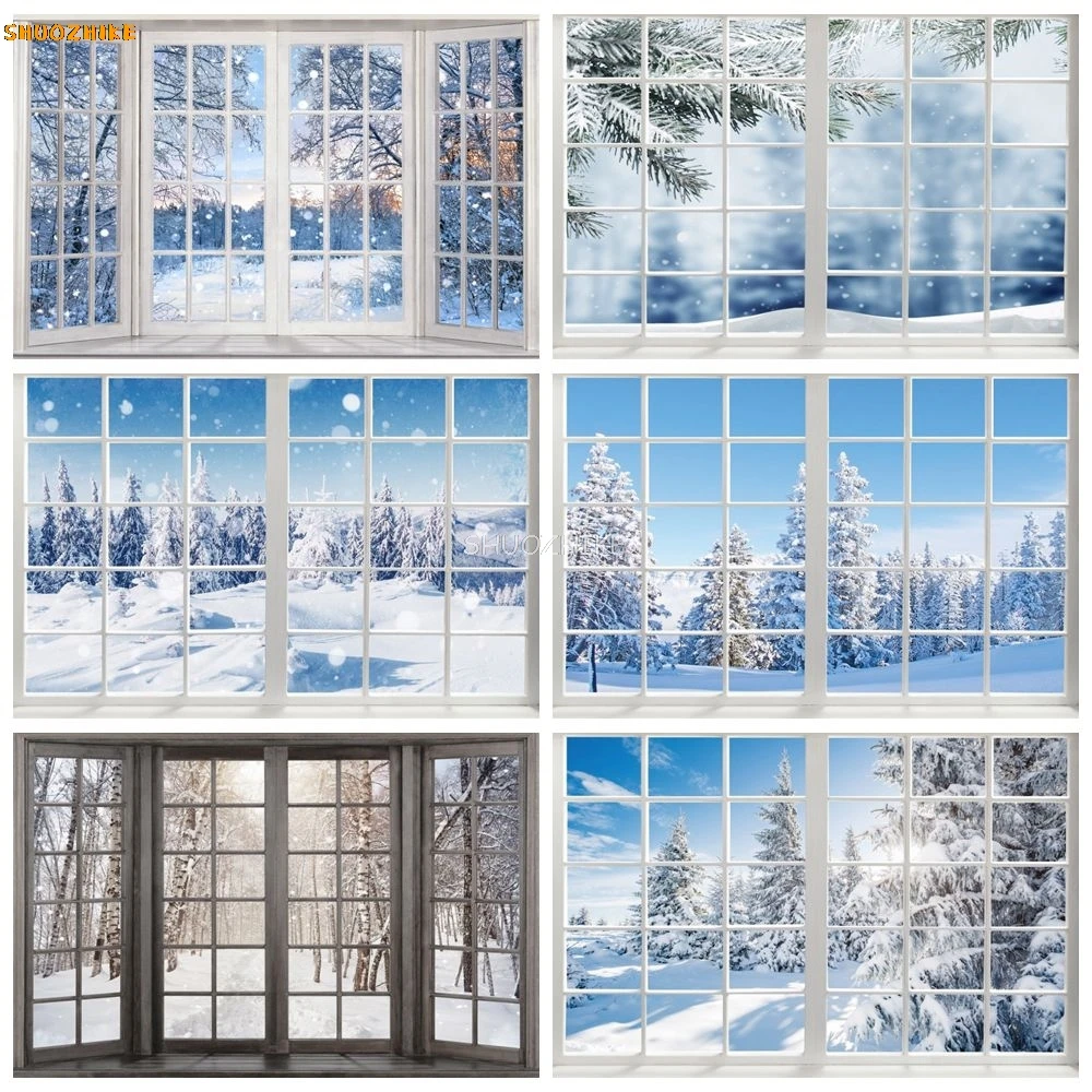 French Window Winter Snow Scenery Backdrop Kids Portrait Interior Family Party Photography Background Decor Photo Studio Props
French Window Winter Snow Scenery Backdrop Kids Portrait Interior Family Party Photography Background Decor Photo Studio Props