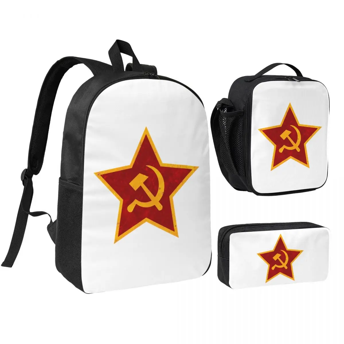 CCCP Star Soviet Union USSR 5 Backpack Student BookBag School Bag Laptop Shoulder Bags 3ps Insulated Lunch Bag Pencil Case
CCCP Star Soviet Union USSR 5 Backpack Student BookBag School Bag Laptop Shoulder Bags 3ps Insulated Lunch Bag Pencil Case