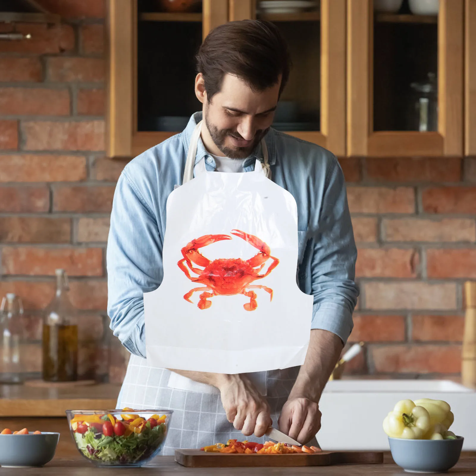 100 Pcs Crab Apron Disposable Waterproof Adult Cooking Party Seafood Lobster Crawfish Clear Bibs Tablecloth Accessories
100 Pcs Crab Apron Disposable Waterproof Adult Cooking Party Seafood Lobster Crawfish Clear Bibs Tablecloth Accessories