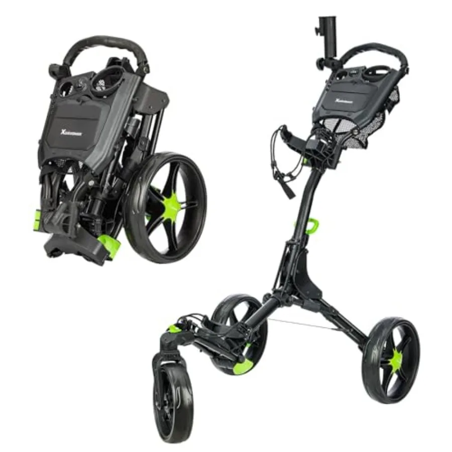 3-Wheel Folding Golf Push Cart Professional Walking Golf Trolley with 360 Degree Swivel Fixed Wheel Options
3-Wheel Folding Golf Push Cart Professional Walking Golf Trolley with 360 Degree Swivel Fixed Wheel Options