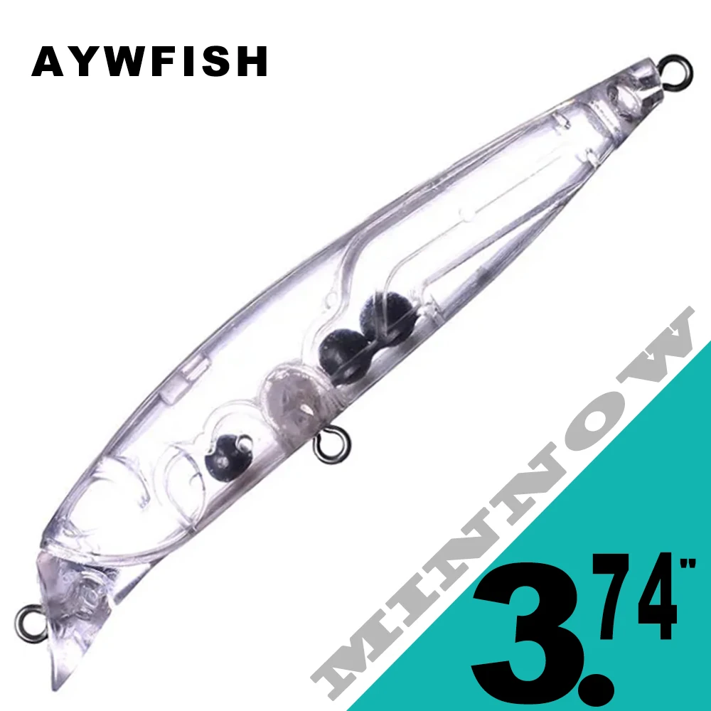 AYWFISH 15PCS Unpainted Artificial Hard Bait Rattle Balls Inside Minnow Wobblers Blanks For Fishing Lures DIY 9.5CM 8.9G
AYWFISH 15PCS Unpainted Artificial Hard Bait Rattle Balls Inside Minnow Wobblers Blanks For Fishing Lures DIY 9.5CM 8.9G