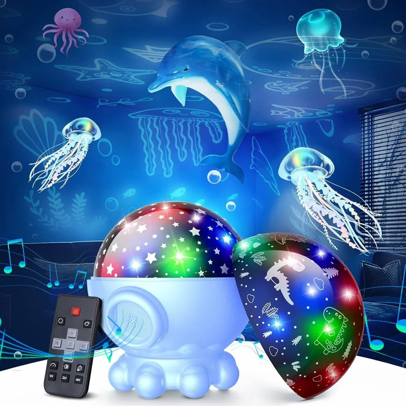 Kids Night Light Projector, Octopus Galaxy Light with Soothing Music Box & 360° Rotation, USB Rechargeable Starry Sky Projector
Kids Night Light Projector, Octopus Galaxy Light with Soothing Music Box & 360° Rotation, USB Rechargeable Starry Sky Projector