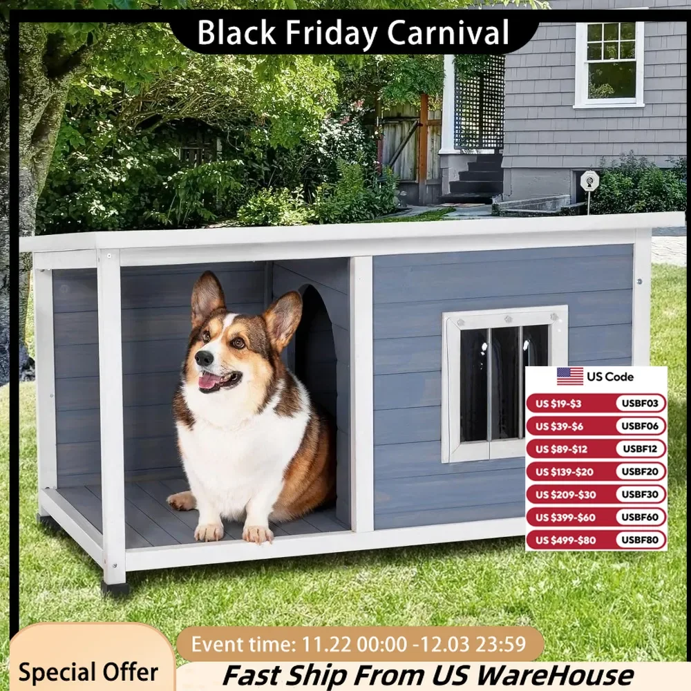 Outdoor House for Medium and Small Dogs, Durable and Comfortable, Weatherproof, Dog House, 45.5"
Outdoor House for Medium and Small Dogs, Durable and Comfortable, Weatherproof, Dog House, 45.5"