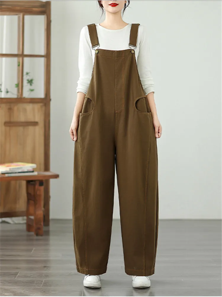 Jumpsuits Loose Casual Straight Pants American Style Jeans Vintage Artistic Rompers One Piece Outfits Autumn Women Clothing
Jumpsuits Loose Casual Straight Pants American Style Jeans Vintage Artistic Rompers One Piece Outfits Autumn Women Clothing