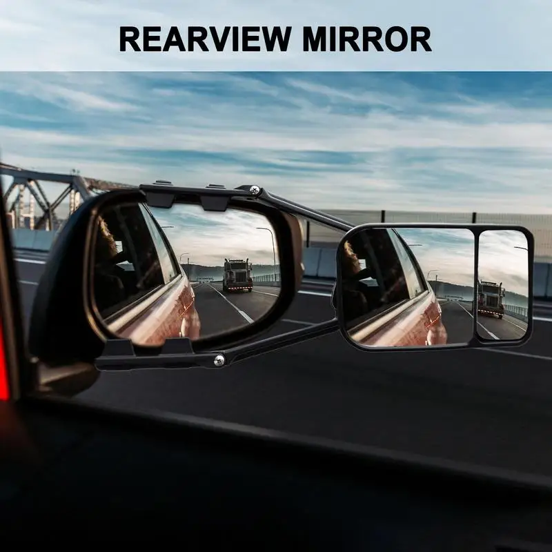 Trailer Side Mirror Adjustable Truck Rearview Mirror Wide-angle View Towing Accessories 360 Degree Rotation For Trailers RVs
Trailer Side Mirror Adjustable Truck Rearview Mirror Wide-angle View Towing Accessories 360 Degree Rotation For Trailers RVs