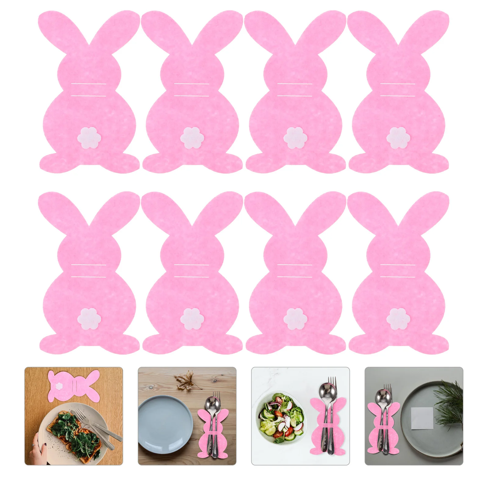 8Pcs Little Flower Rabbit Shaped Cutlery Bags Non-woven Fabric Storage for Banquet Easter Silverware Holder
8Pcs Little Flower Rabbit Shaped Cutlery Bags Non-woven Fabric Storage for Banquet Easter Silverware Holder
