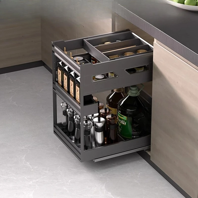 Aluminum alloy seasoning basket kitchen seasoning rack pull basket cabinet stainless luxury cabinet storage
Aluminum alloy seasoning basket kitchen seasoning rack pull basket cabinet stainless luxury cabinet storage