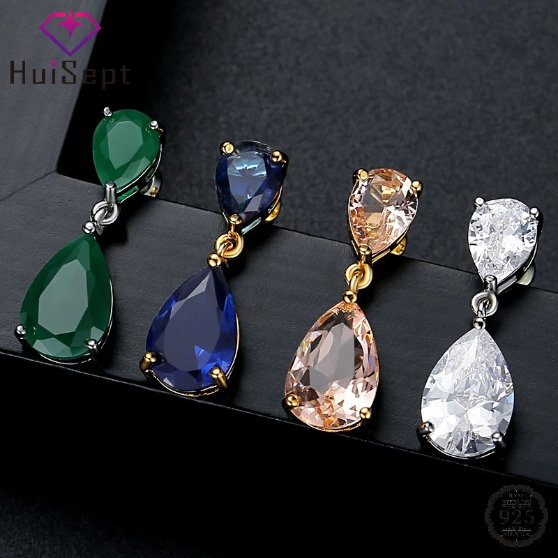 HuiSept Trendy Water Drop Shape Zircon Earrings 925 Silver Jewelry Accessories for Women Wedding Party Promise Gift Wholesale
HuiSept Trendy Water Drop Shape Zircon Earrings 925 Silver Jewelry Accessories for Women Wedding Party Promise Gift Wholesale