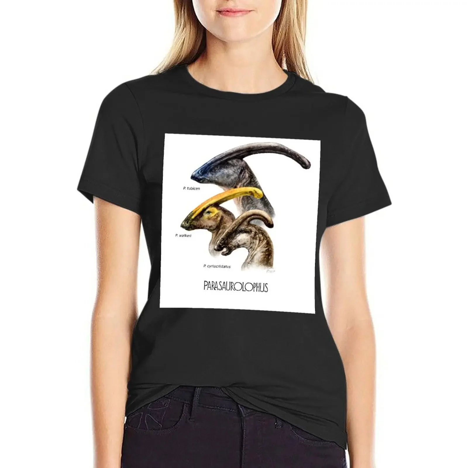 Dinosaurs: Parasaurolophus species T-Shirt lady clothes blacks quick-drying animal print Woman clothing
Dinosaurs: Parasaurolophus species T-Shirt lady clothes blacks quick-drying animal print Woman clothing