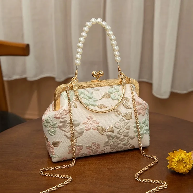 Flowers Bags Vintage Women's Handbags Women Shoulder Crossbody Bag Chain Strap Wedding Bags Beading Top Handle Bag
Flowers Bags Vintage Women's Handbags Women Shoulder Crossbody Bag Chain Strap Wedding Bags Beading Top Handle Bag