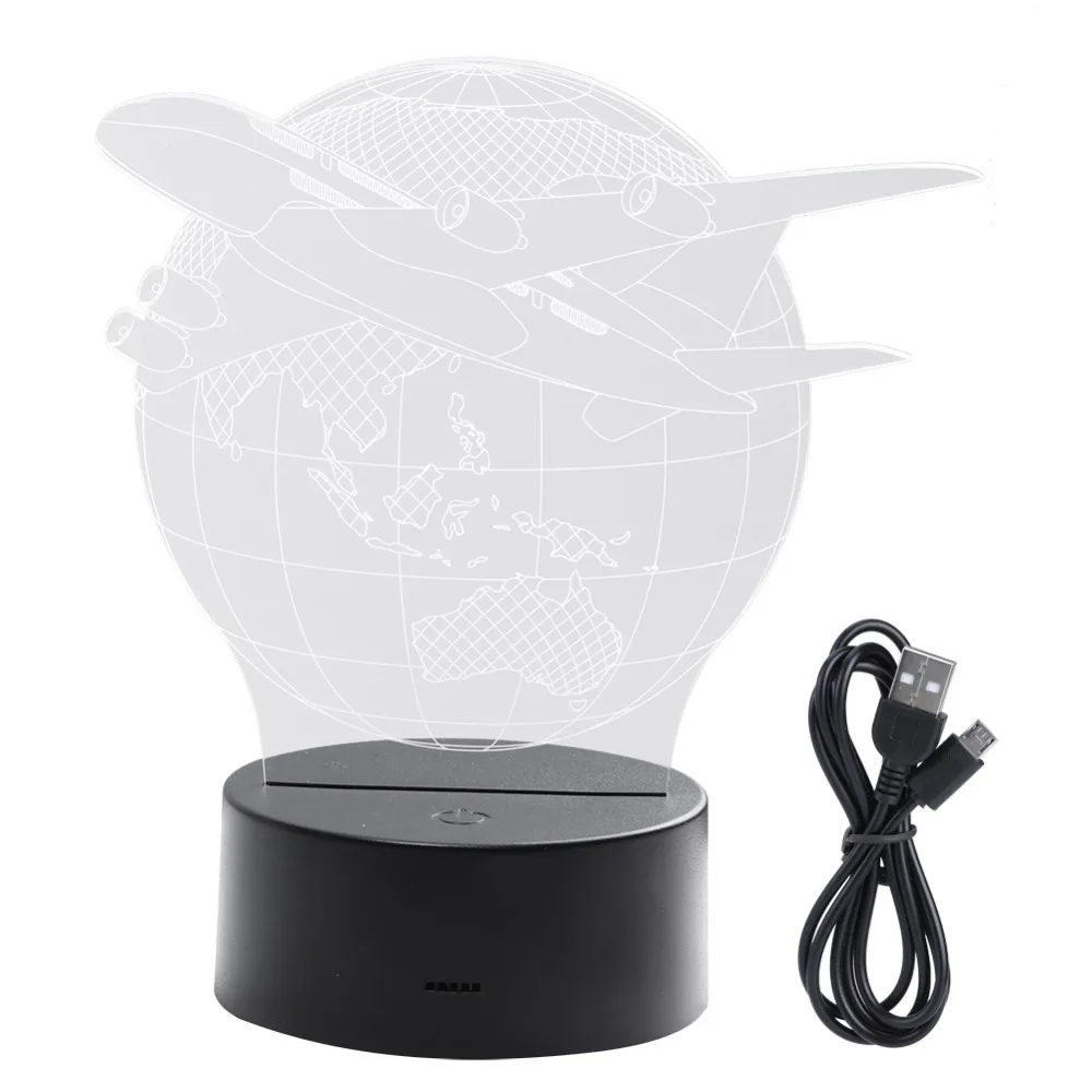 Three Dimensional 3D Night Light Touch Control USB Battery Operated Earth Plane Night Light Colorful Airplane Night Light
Three Dimensional 3D Night Light Touch Control USB Battery Operated Earth Plane Night Light Colorful Airplane Night Light