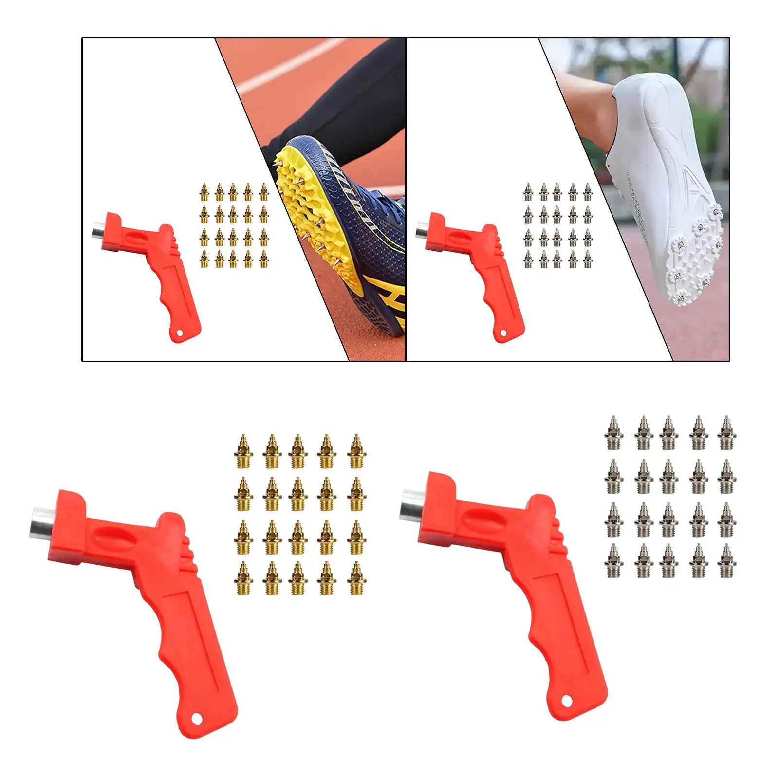 20Pcs Track Shoe Spikes, Track and Field Running Spikes, Portable Track Spikes with Wrench for Sports Competition Outdoor
20Pcs Track Shoe Spikes, Track and Field Running Spikes, Portable Track Spikes with Wrench for Sports Competition Outdoor