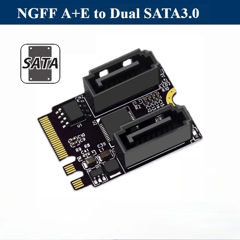 Карта расширения M.2 A+E — SATA 3.0 КЛЮЧ A+E WIFI Карта адаптера жесткого диска M.2 — SATA JMS582
Карта расширения M.2 A+E — SATA 3.0 КЛЮЧ A+E WIFI Карта адаптера жесткого диска M.2 — SATA JMS582